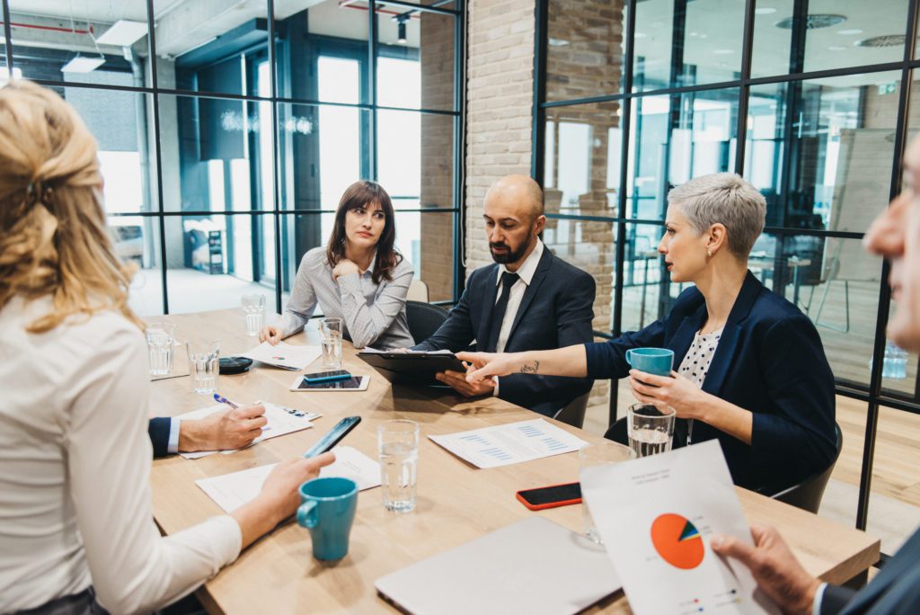 Business team having meeting in an office